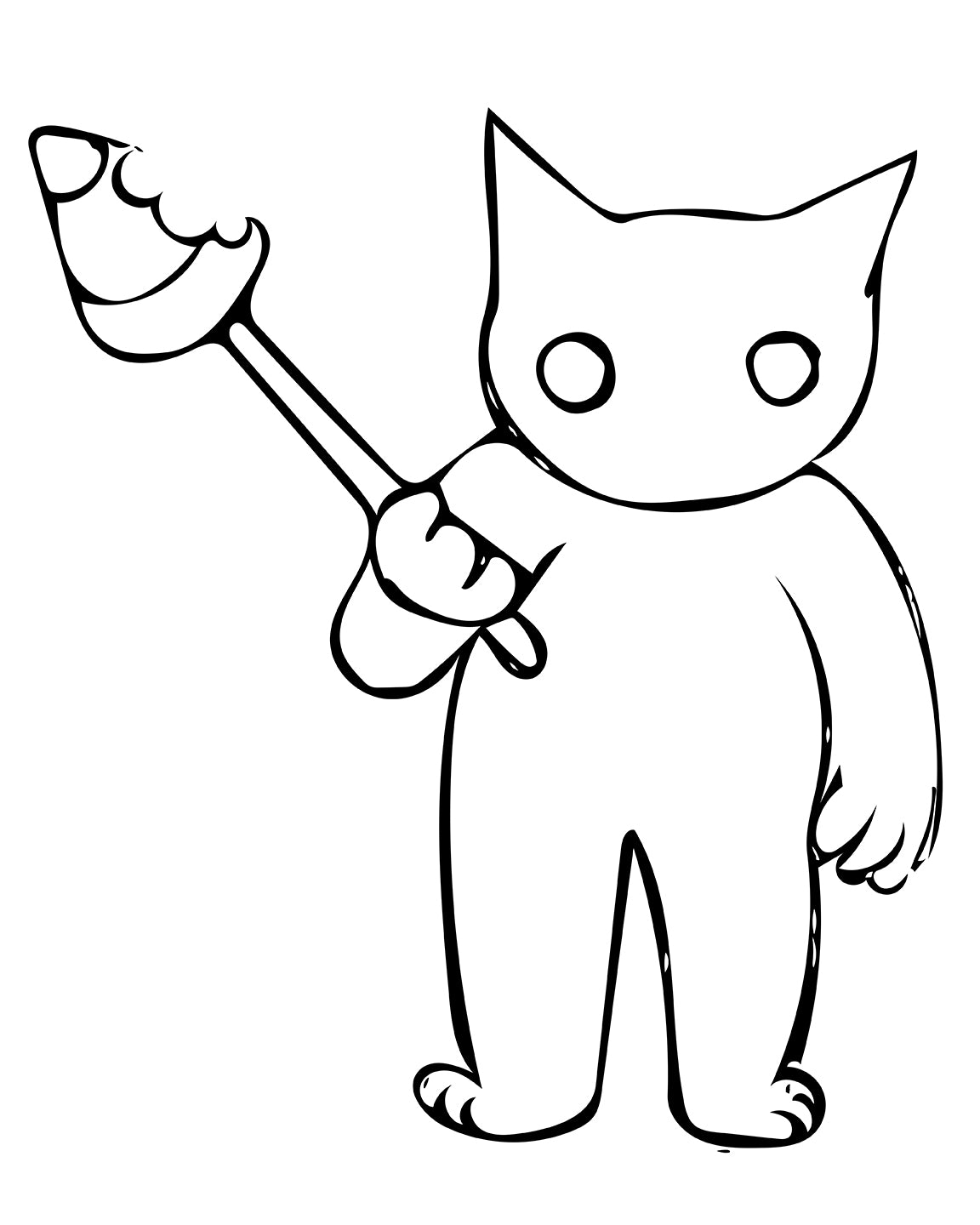 Free spooky halloween cat printable coloring page up to x â dark whimsical art
