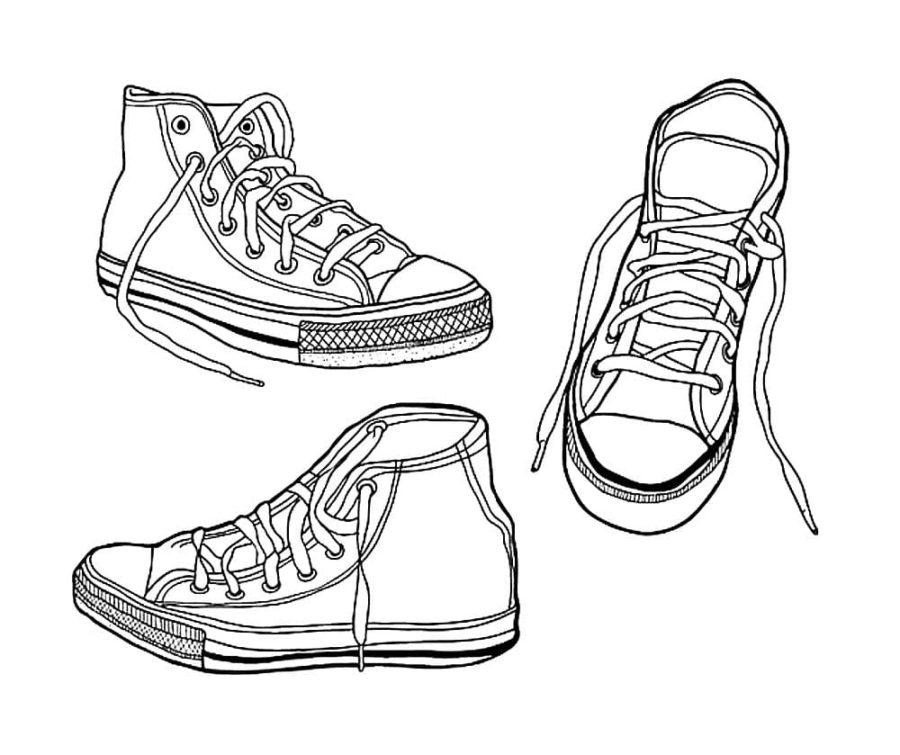 Sneaker coloring pages by coloringpageswk on