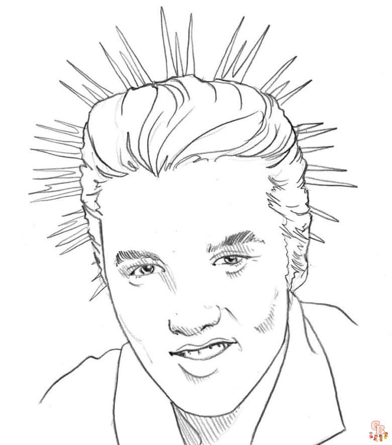 Printable elvis coloring pages free for kids and adults