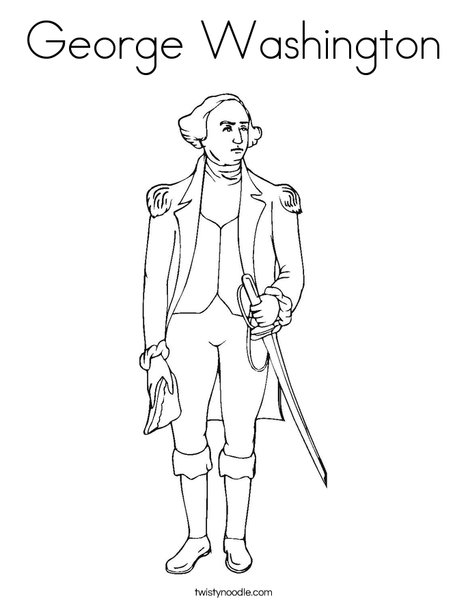 George washington coloring page