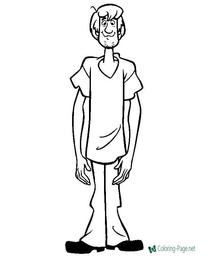 Shaggy coloring page