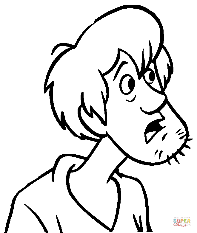 Bearded shaggy rogers coloring page free printable coloring pages