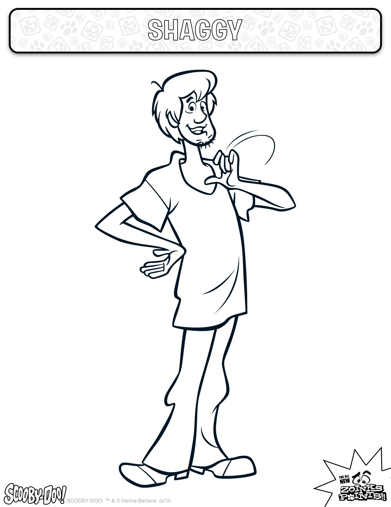 Shaggy coloring sheet activities coloring kids scoobydoo scooby doo coloring pages cartoon coloring pages scooby doo images