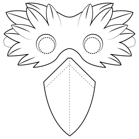 Bird beak mask coloring page beak mask free printable coloring pages bird beaks