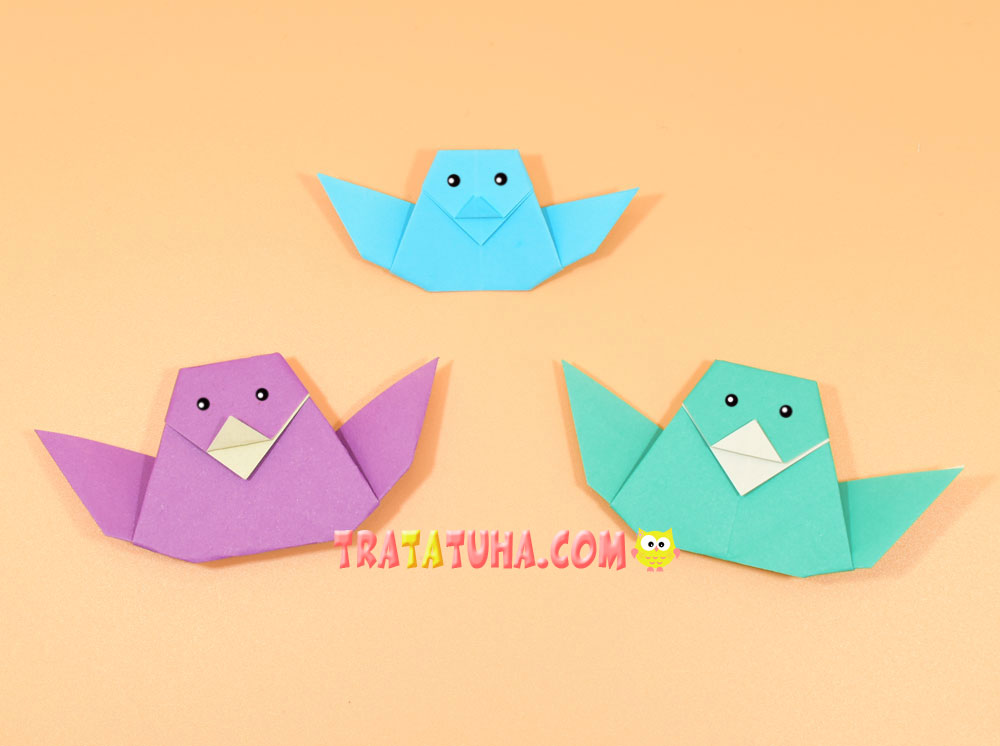 How to make an origami bird in easy steps