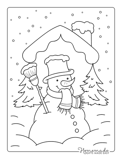 Best snowman coloring pages for kids adults