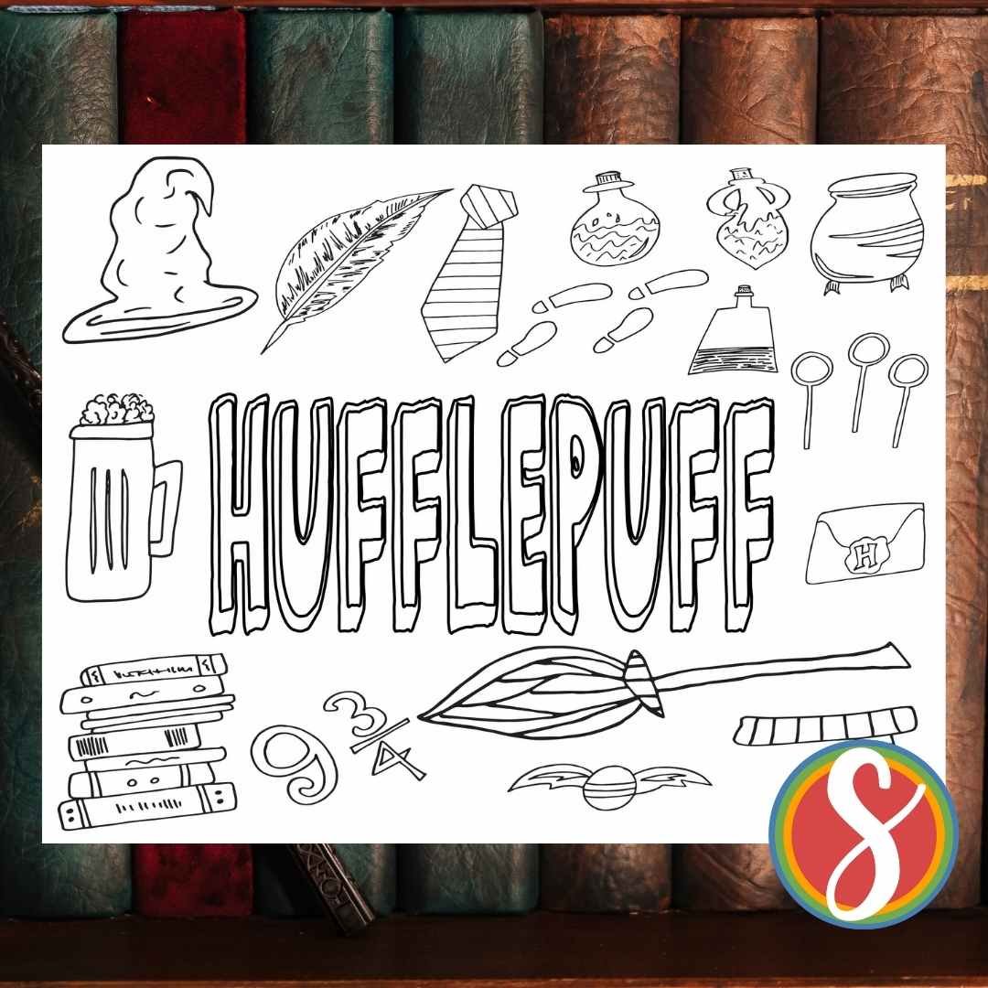 Free hufflepuff coloring pages â stevie doodles