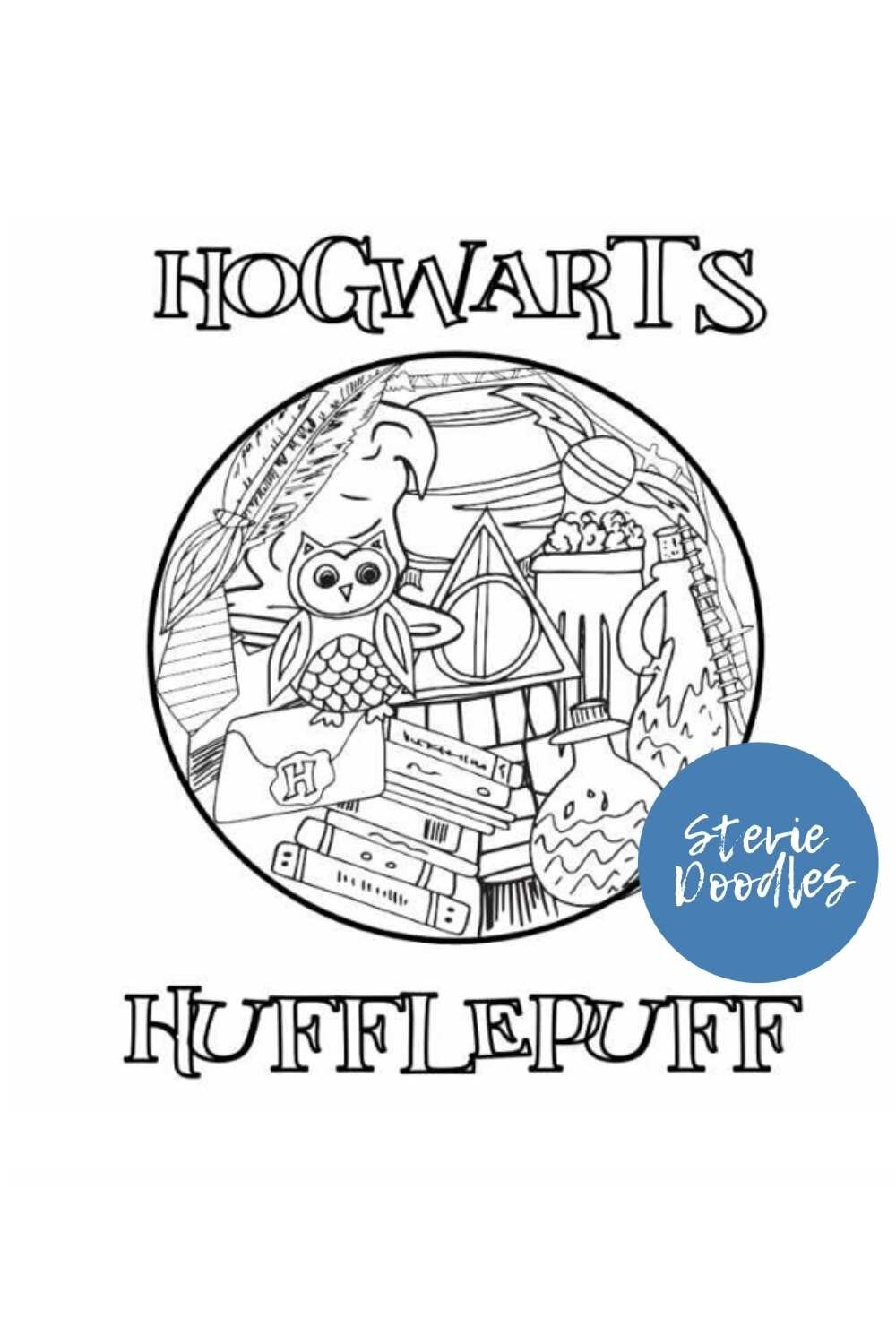 Free hufflepuff coloring pages â stevie doodles