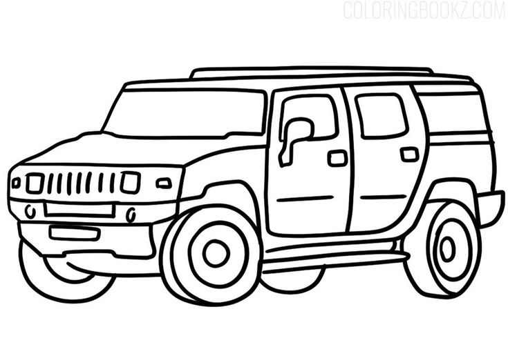 Hummer h coloring page