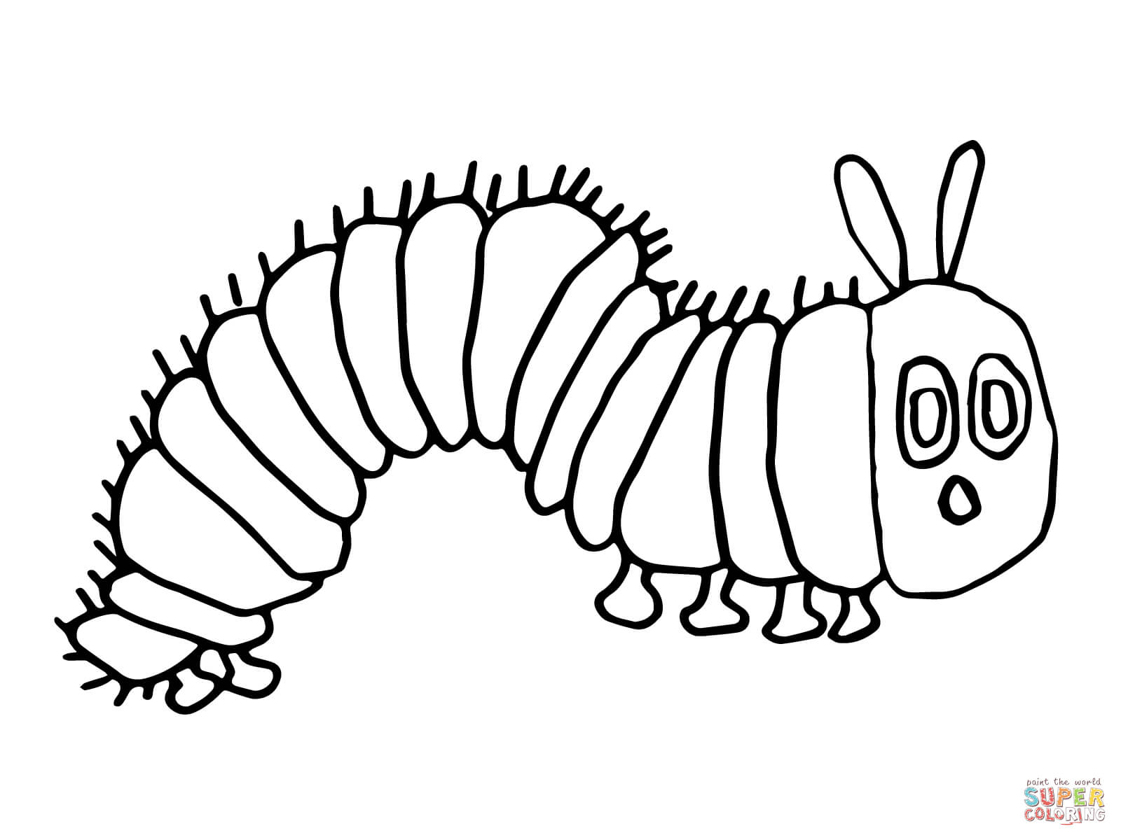 Hungry caterpillar coloring page free printable coloring pages