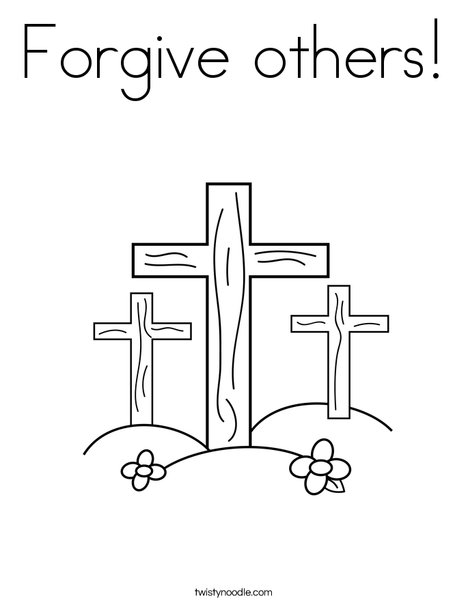 Forgive others coloring page