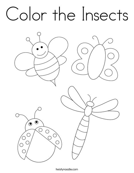 Color the insects coloring page