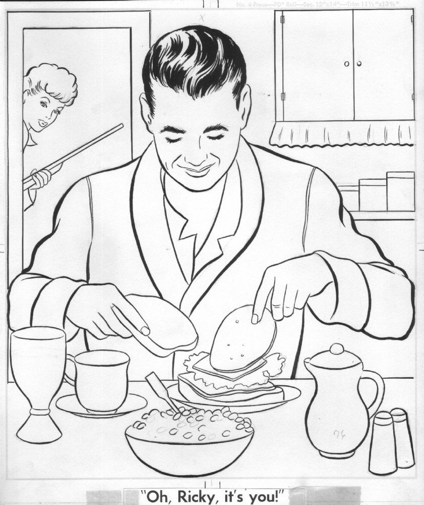 I love lucy coloring book art