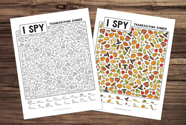 Thanksgiving i spy free printable pdf â room mom rescue