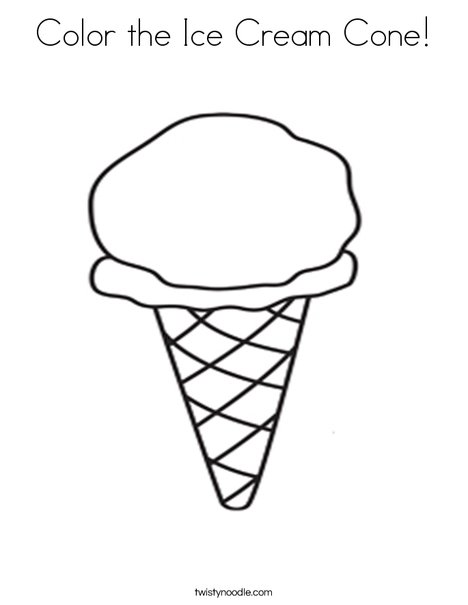 Color the ice cream cone coloring page