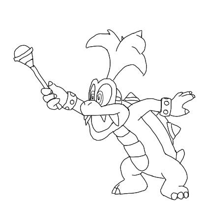 Iggy koopa lineart by kagamine