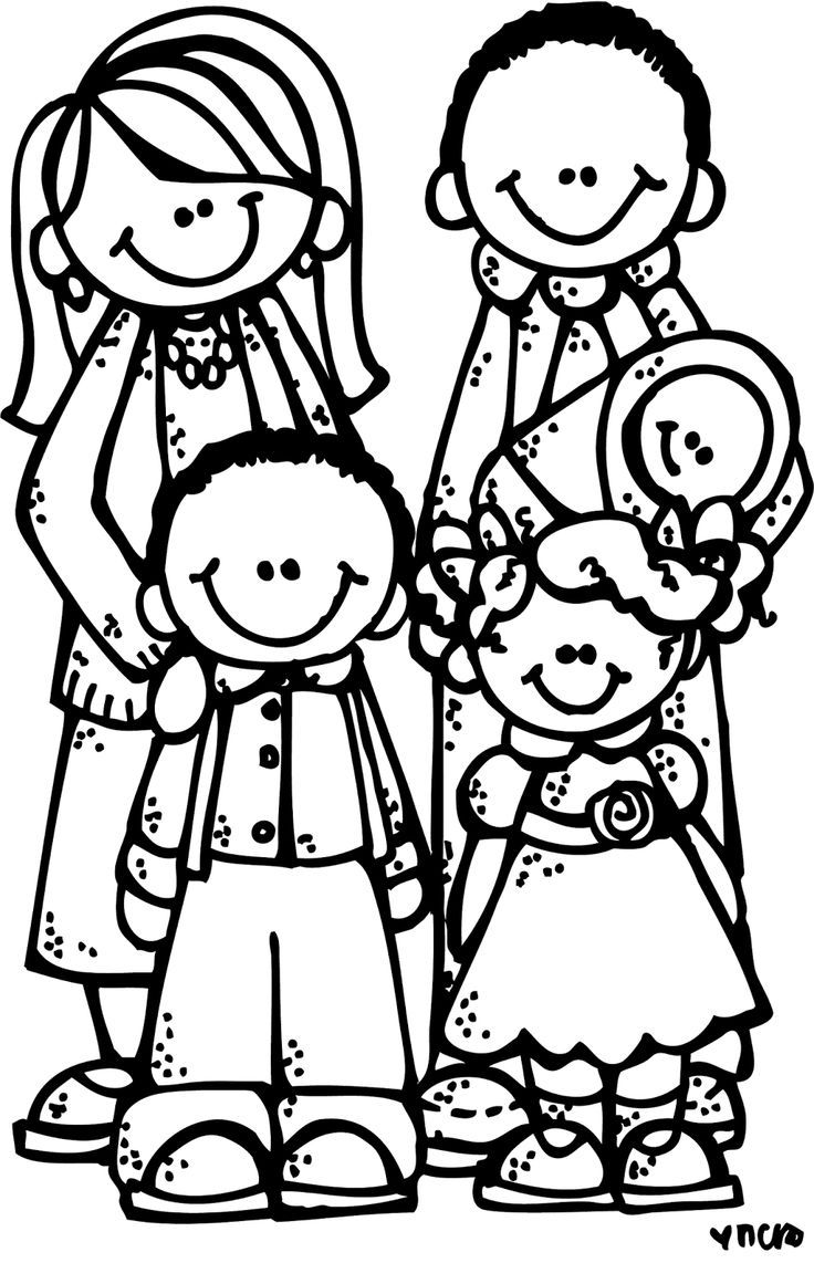 Familia coloring pages clip art drawing for kids