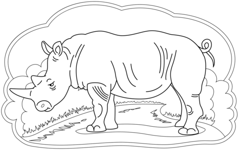 Dibujo de rinoceronte para colorear dibujos para colorear imprimir gratis