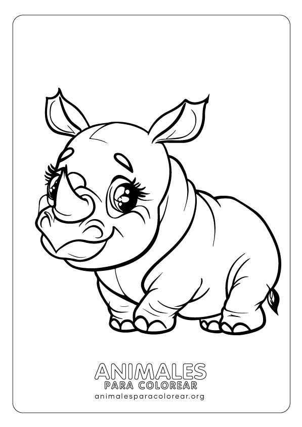 Rinocerontes para colorear descarga e imprime gratis