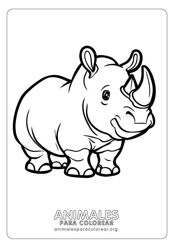 Rinocerontes para colorear descarga e imprime gratis