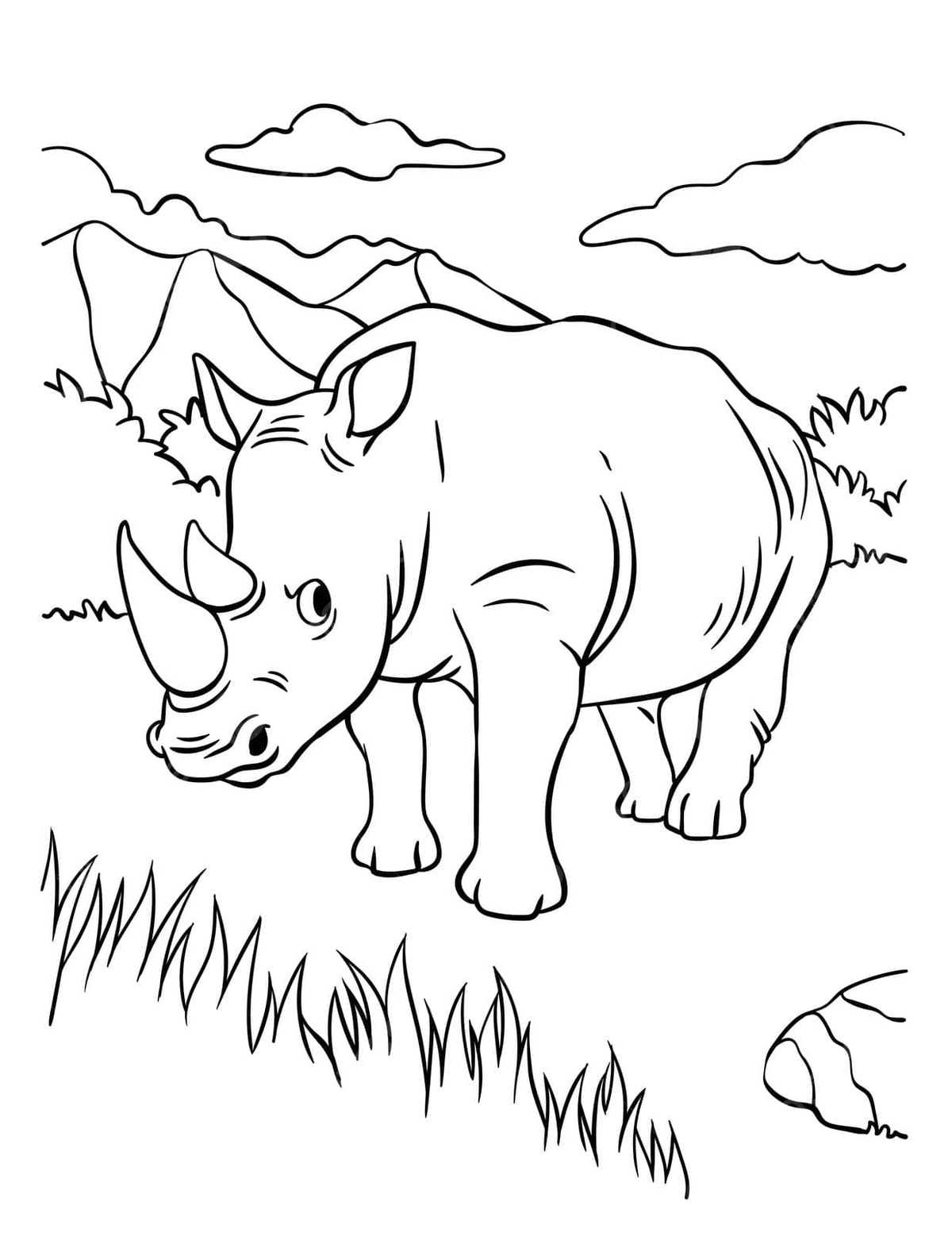 Dibujo de rinoceronte pãgina para colorear niãos grãfico fondo vector png dibujos dibujo de anillo dibujo infantil dibujo en color png y vector para dcargar gratis