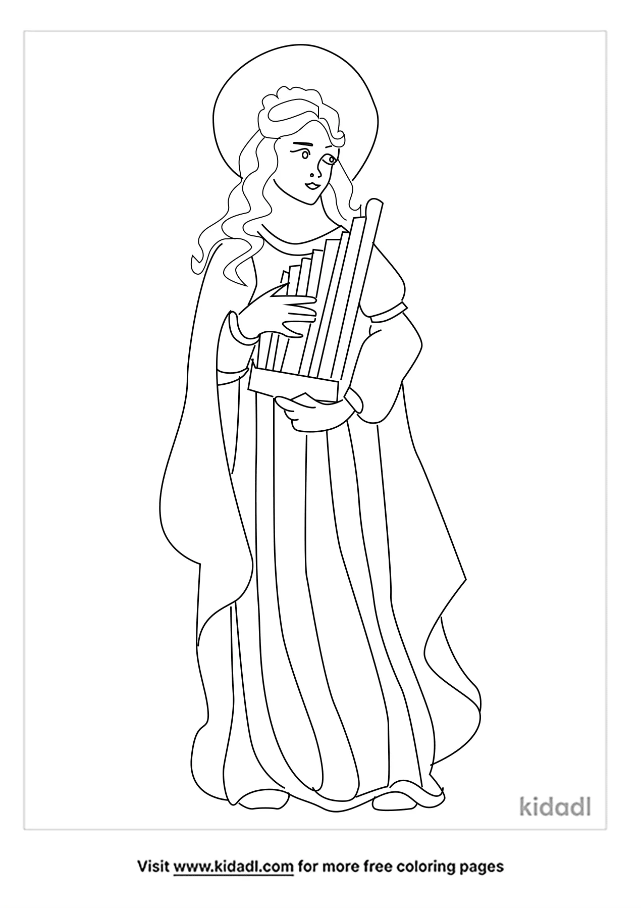 Free saint cecilia coloring page coloring page printables