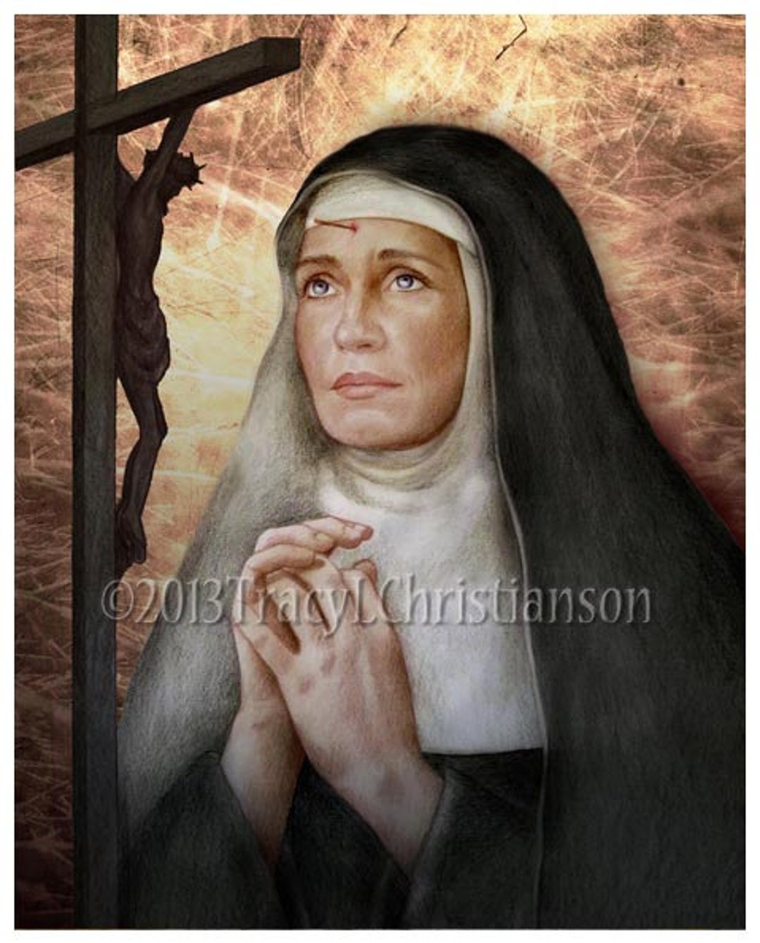 Santa rita de casia impresiãn de arte patrona catãlica de los casos imposibles