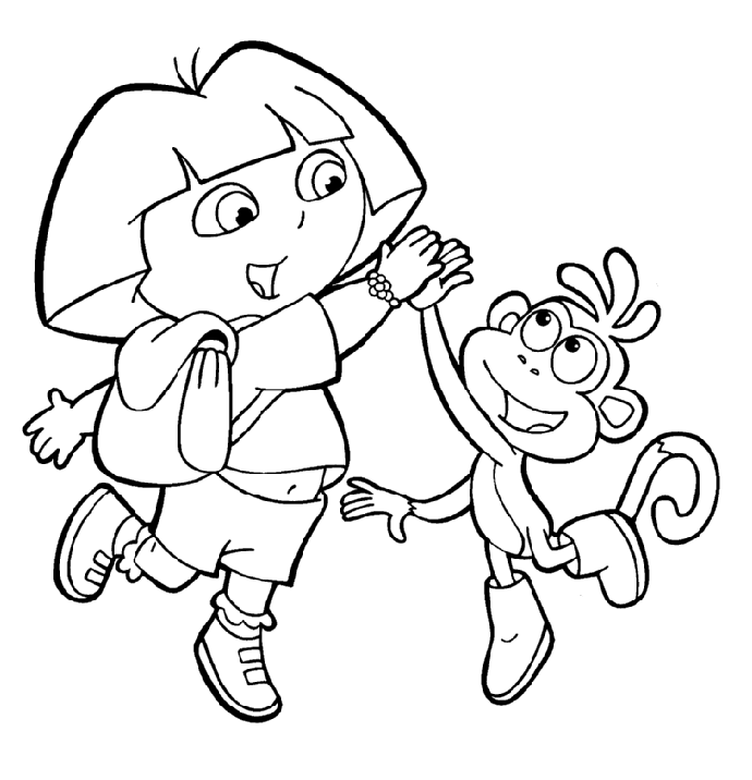 Dora the explorer coloring pages crafts and worksheets for preschooltoddler and kindergarten