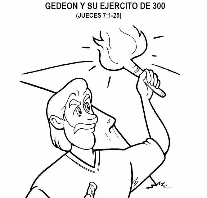 Gedeon para colorear gedeãn gedeãn biblia biblia dibujos