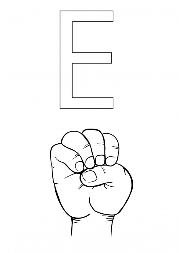 Asl sign language collectn for free printing and coloring for kids with all types of needs