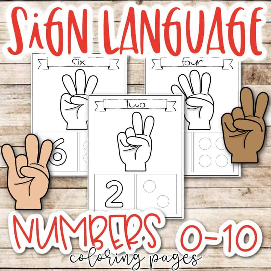 Learn numbers in sign language free asl numbers printable