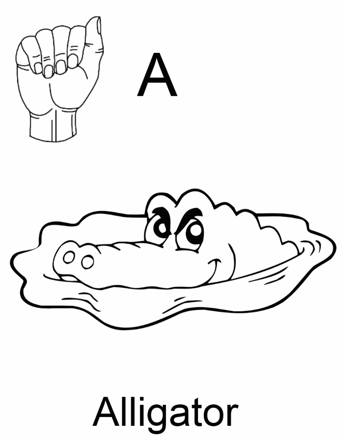 American sign language coloring pages