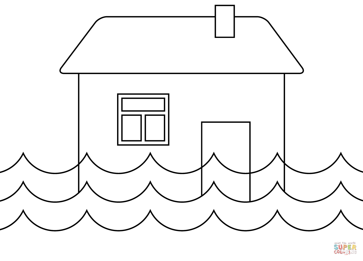 Dibujo de inundaciãn para colorear dibujos para colorear imprimir gratis