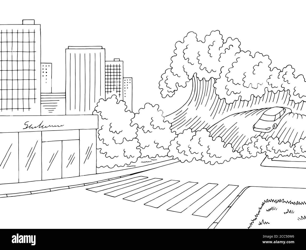 Inundaciãn imãgen vectorial de stock