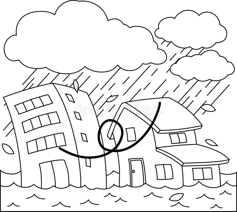 Damage flood houses stock illustrations â damage flood houses stock illustrations vectors clipart