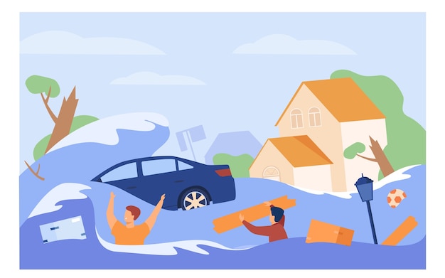 Vector e ilustracion de prevencion inundacion para dcargar gratis