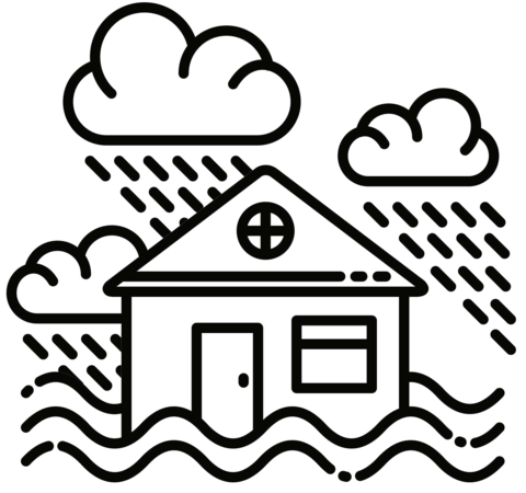 Flood coloring page free printable coloring pages