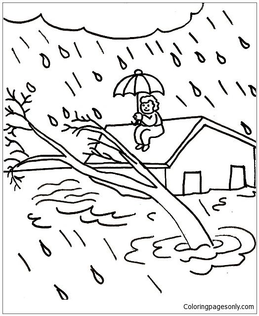 Download or print this amazing coloring page natural disasters coloring page
