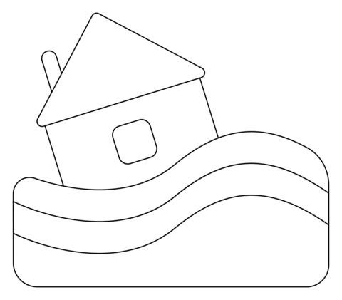 Flood coloring page free printable coloring pages