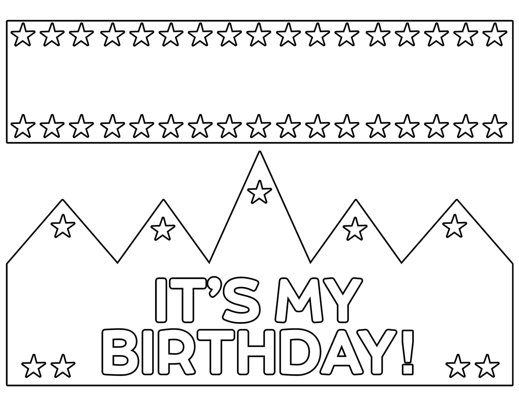 Free printable happy birthday crown