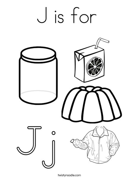 J is for coloring page