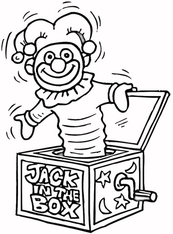 Jack in the box toy coloring page free printable coloring pages