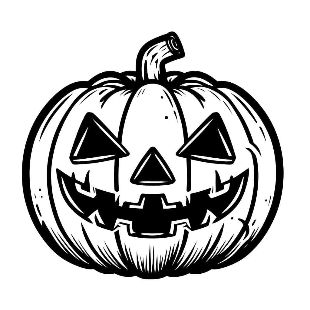 Jack o lantern image coloring page