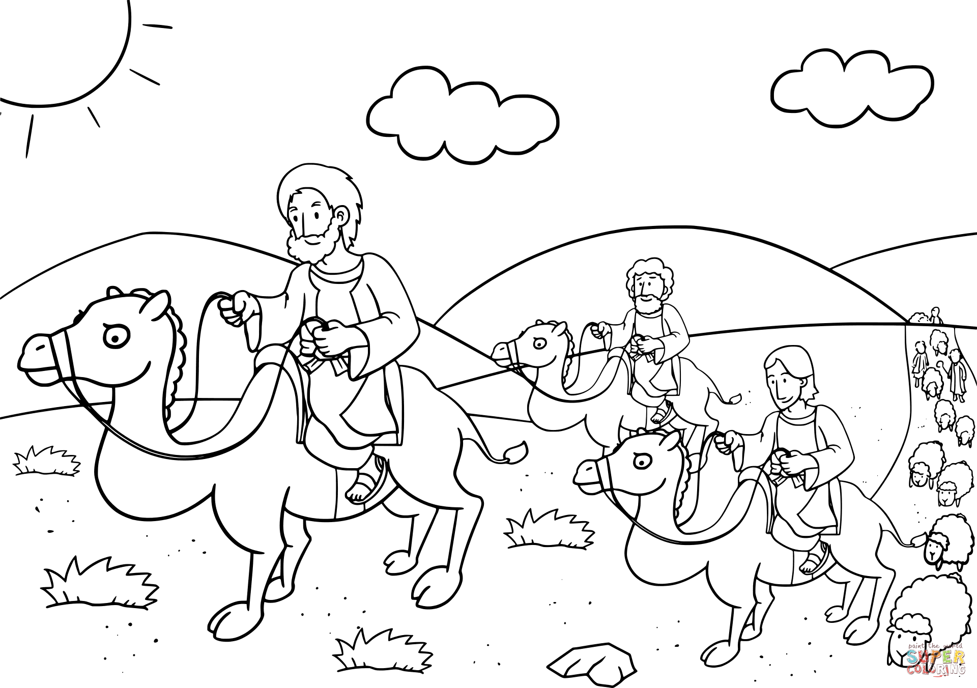 Jacob returns to bethel coloring page free printable coloring pages