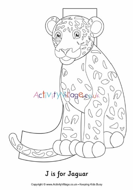 J is for jaguar louring page