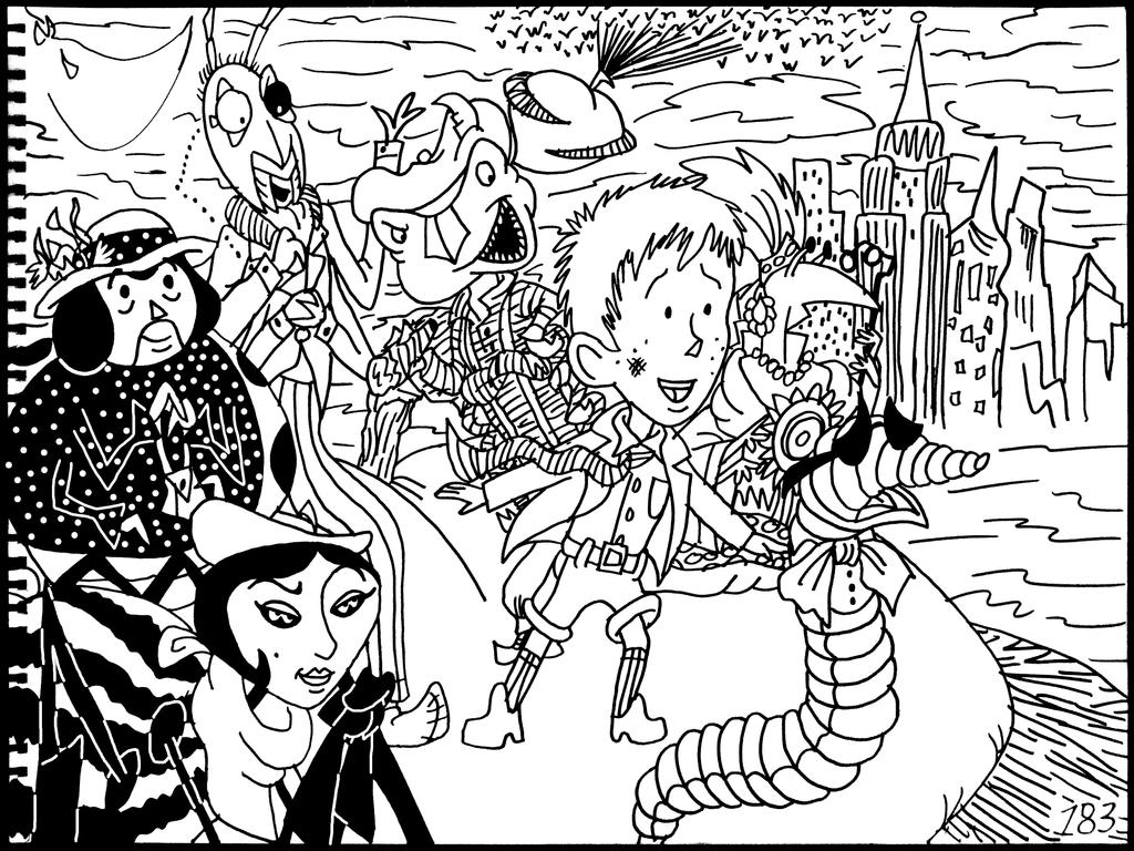 James and the giant peach by averagejoeartwork on