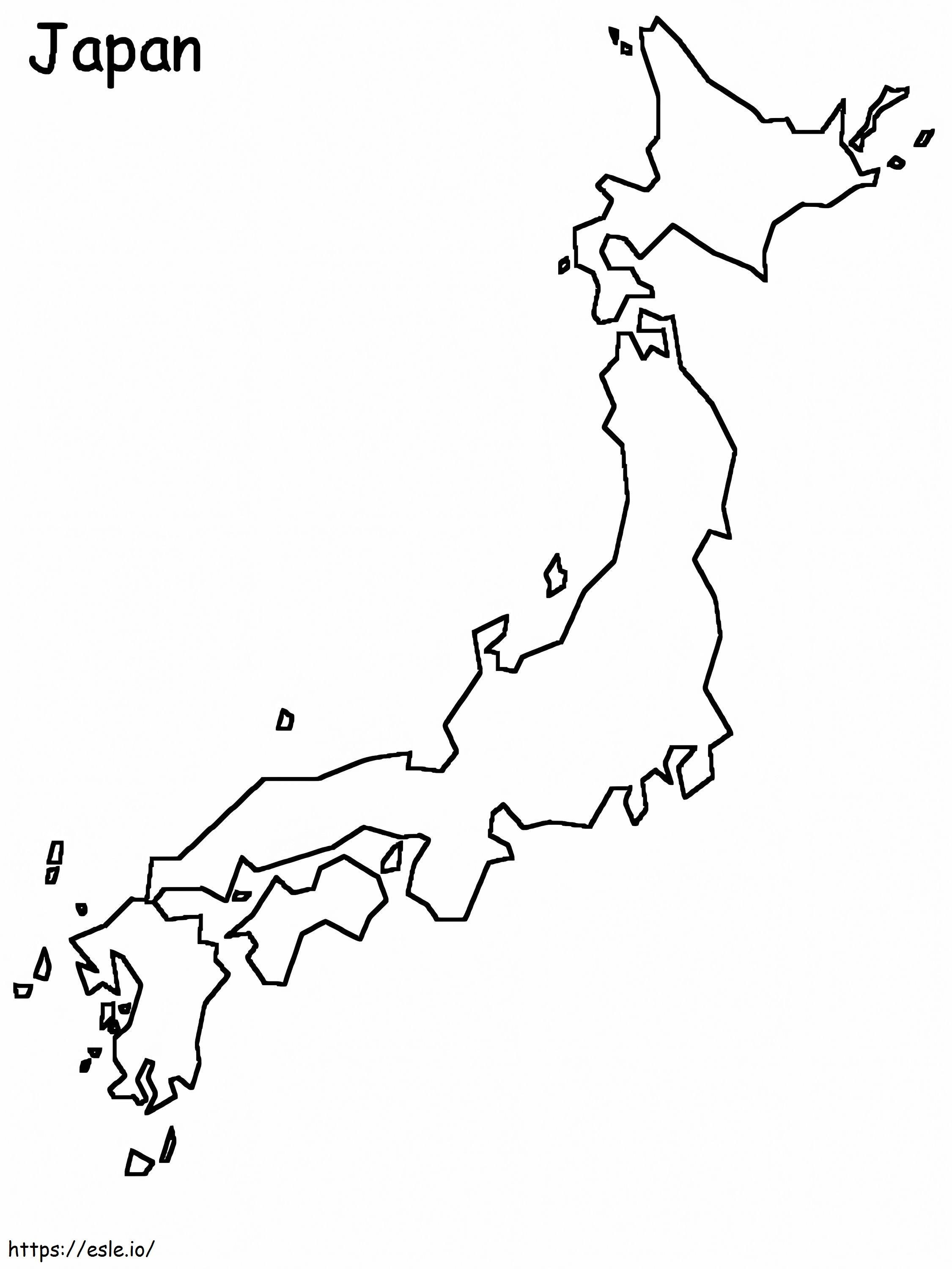 Japan map coloring page coloring page