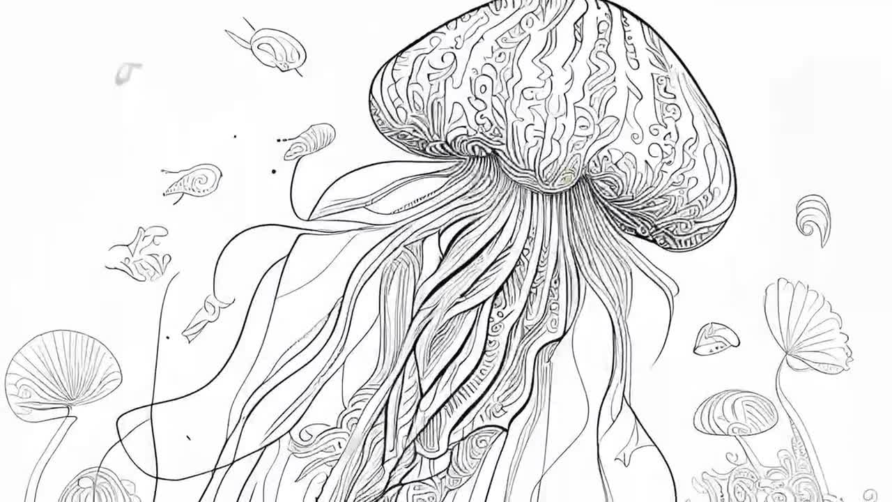 Pack stress relief coloring pages jellyfish digital print filigree detailed mandala instant download set coloring pages for adults