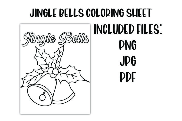 Jingle bells coloring sheet for kids