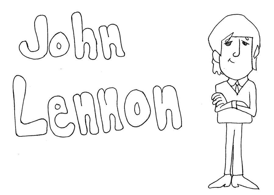 John lennon coloring page by paulbabe on
